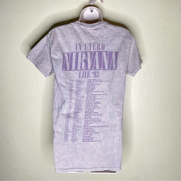 Nirvana In Utero Live ‘93 Tour Y2K Acid Wash Graphic T-Shirt Nwt Size S Small - Picture 9 of 12